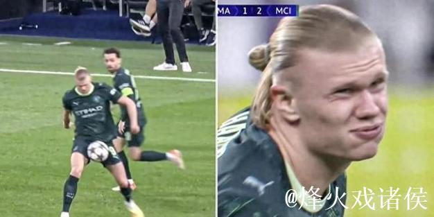 哈兰德比赛中遭猛烈撞击敏感部位，忍痛坚持助力曼城比赛